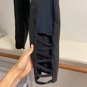 Black Leggings With Ankle Cut Outs